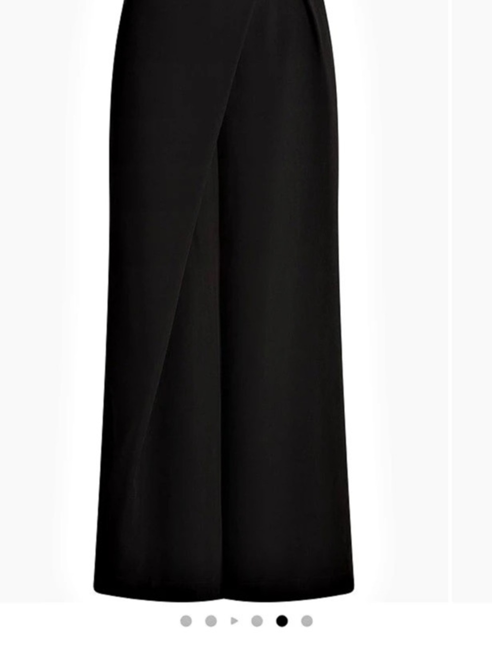 Favorite Daughter The Power Play Wrap Front Wide Leg Pants - Black